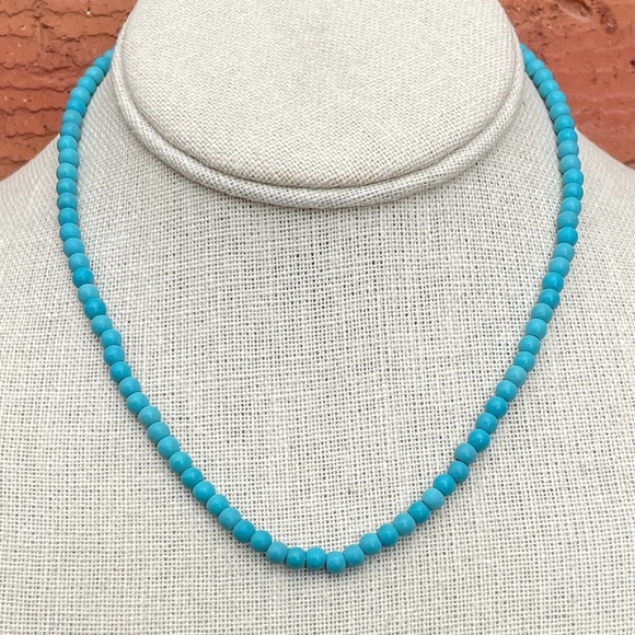 Red Saguaro Trading Post Jewelry - Faux Turquoise Beaded Necklace